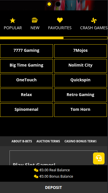 Développeurs de jeux mobiles de b-Bets Casino