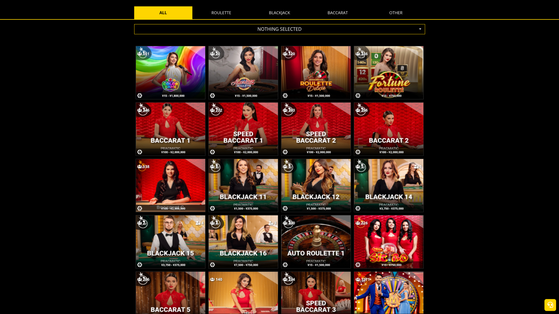 Casino b-Bets con crupier en vivo para escritorio