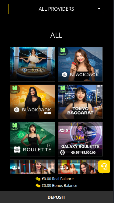 Croupier en direct mobile de b-Bets Casino