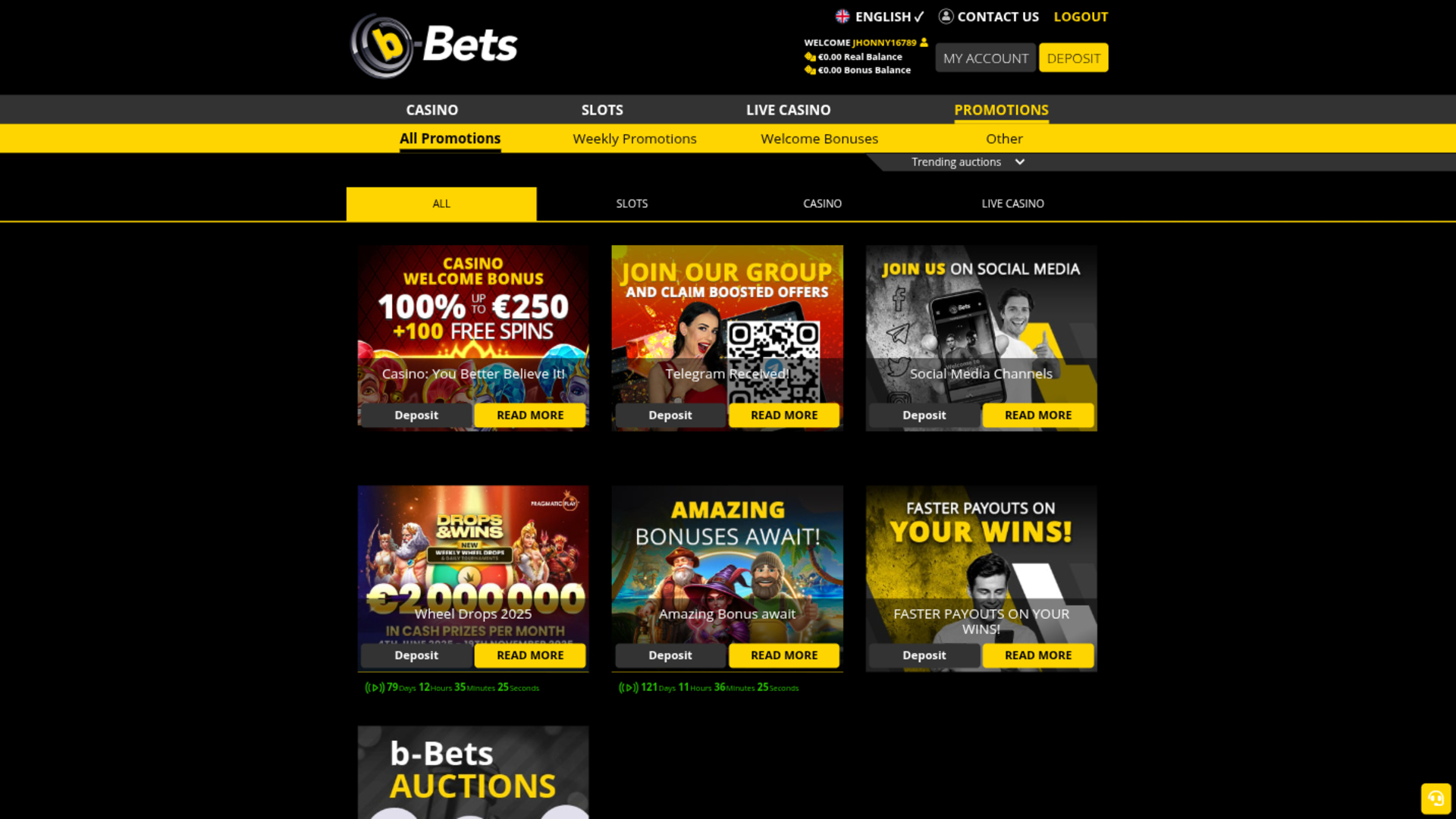 Promotions de bureau de b-Bets Casino