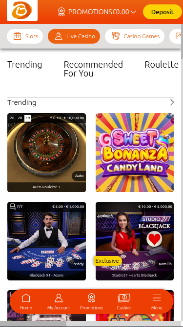 Bacana Play Casino mobiler Live-Dealer