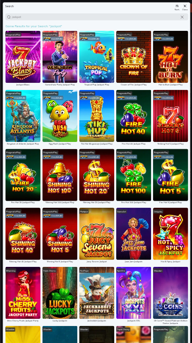 Jackpot mobile de Bahigo Casino