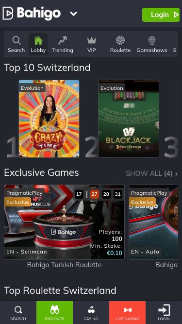 Мобильные live-дилеры Bahigo Casino