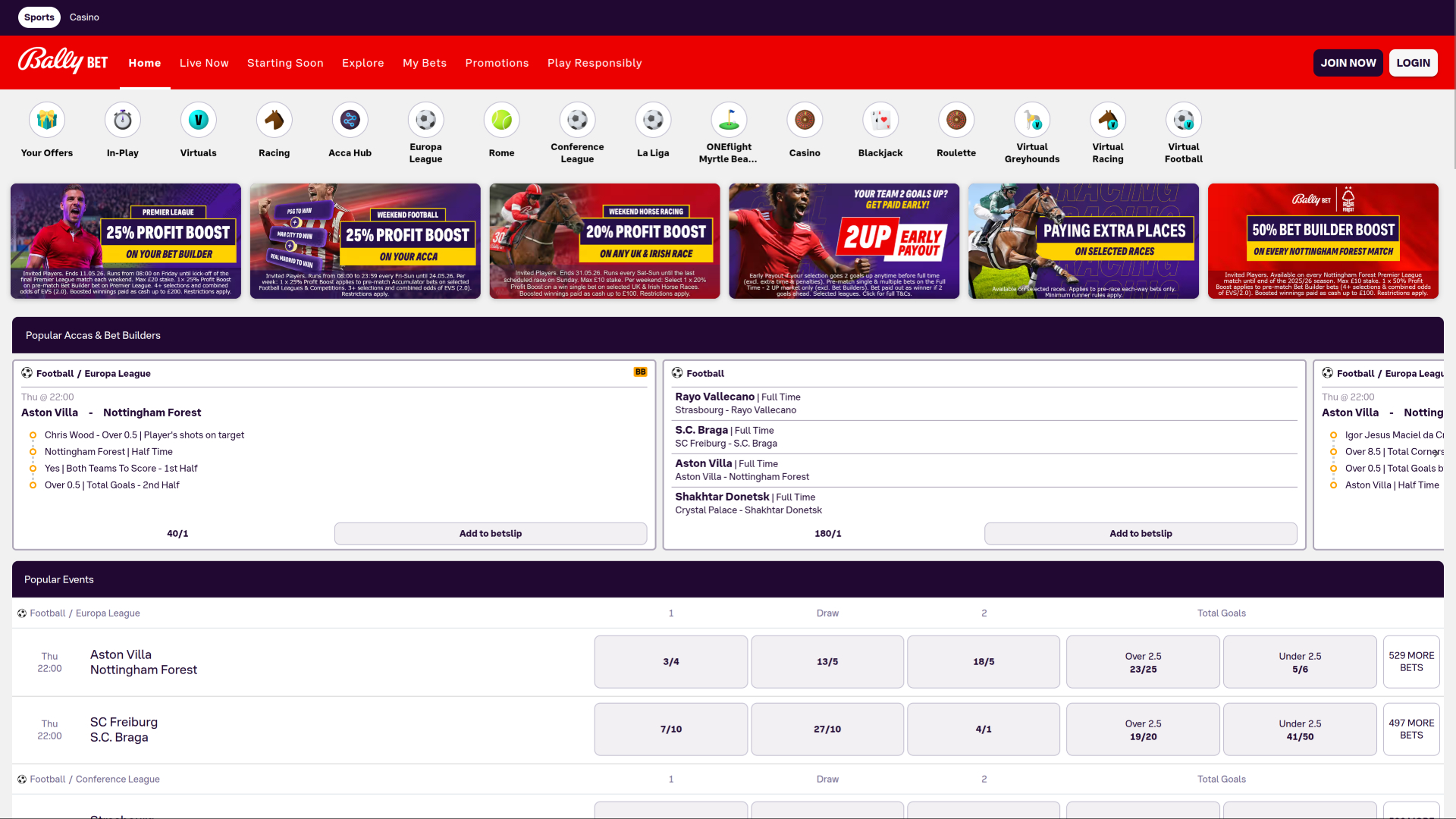 Paris sportifs sur ordinateur au casino Bally
