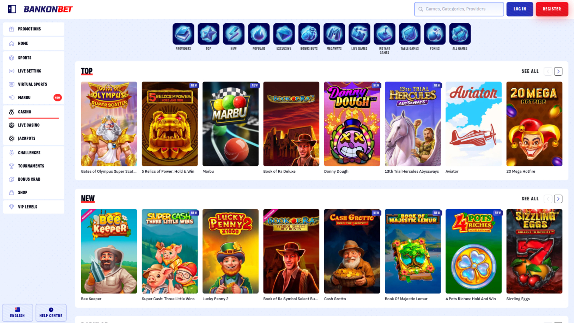 Bankonbet Casino Desktop Games