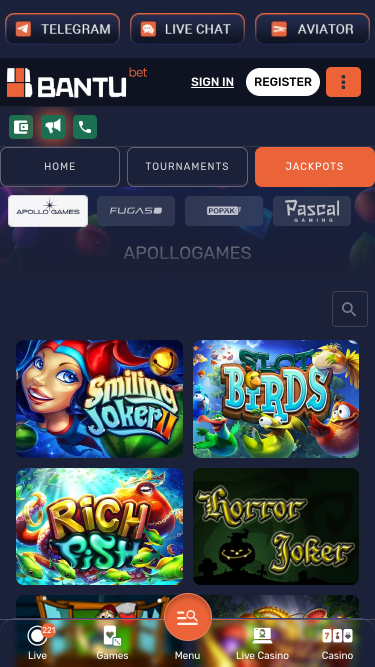 BantuBet Casino Mobile Jackpot