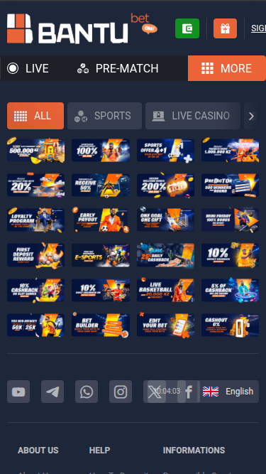 Promotions mobiles de BantuBet Casino