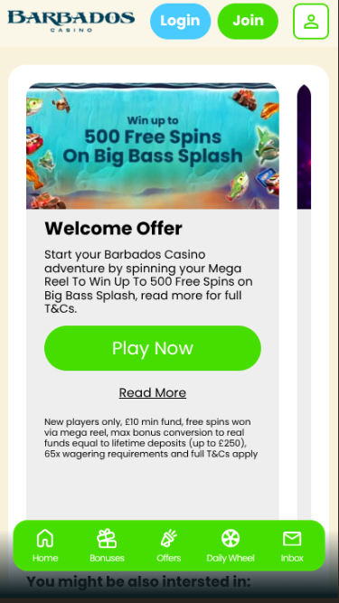 Barbados Casino mobile Aktionen