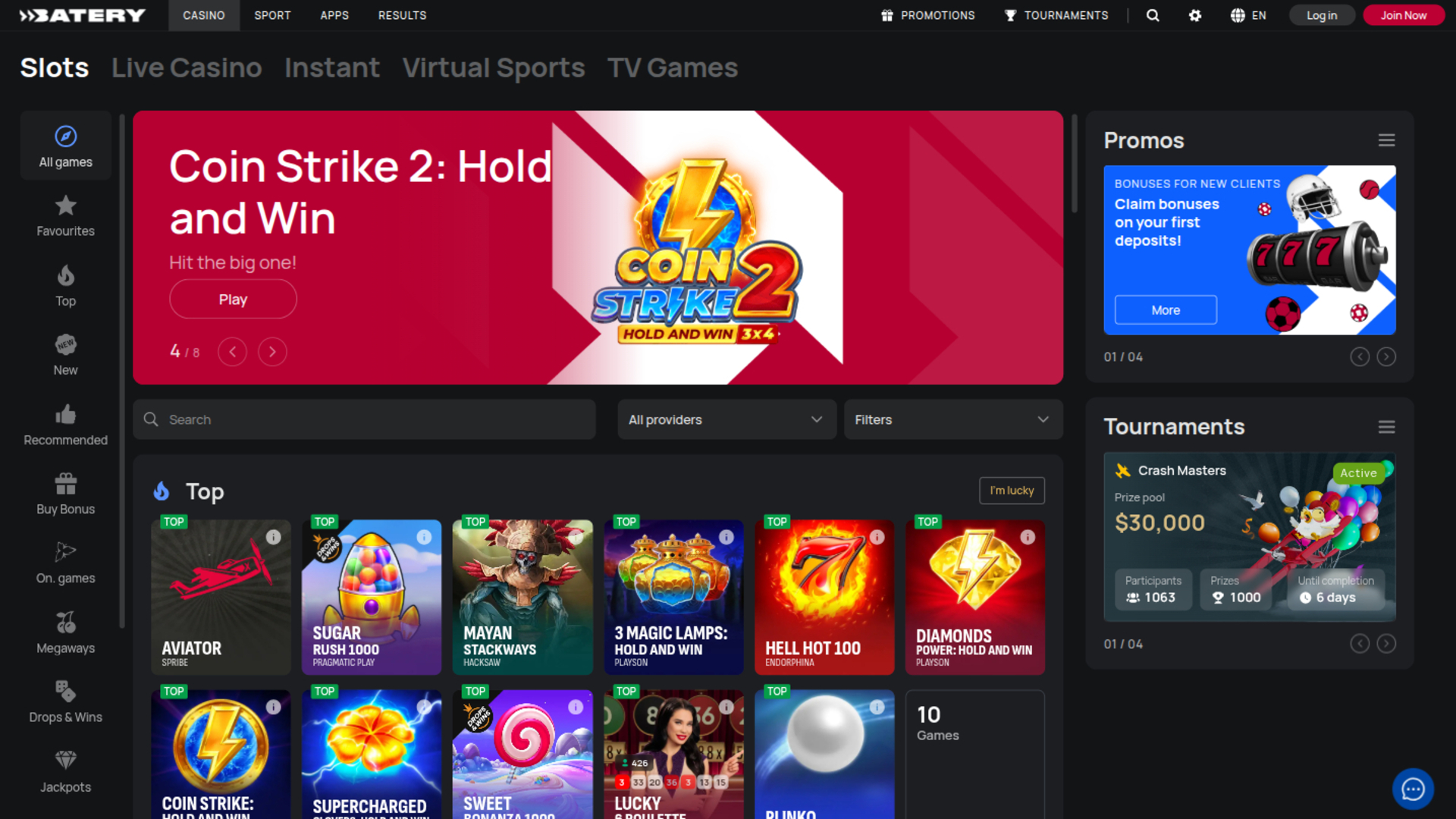 Giochi di Batery su desktop