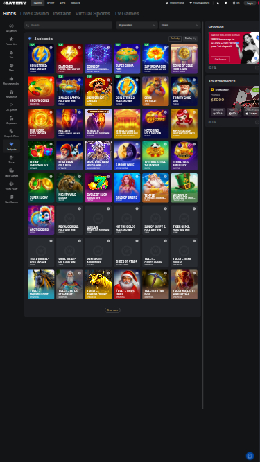 Jackpot di Batery su mobile