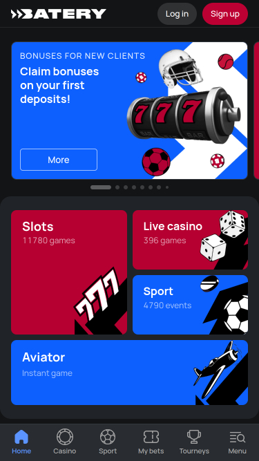 Batery Homepage Mobile