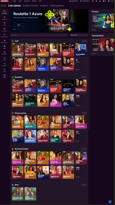 BateryBet Casino Mobile Live Dealer