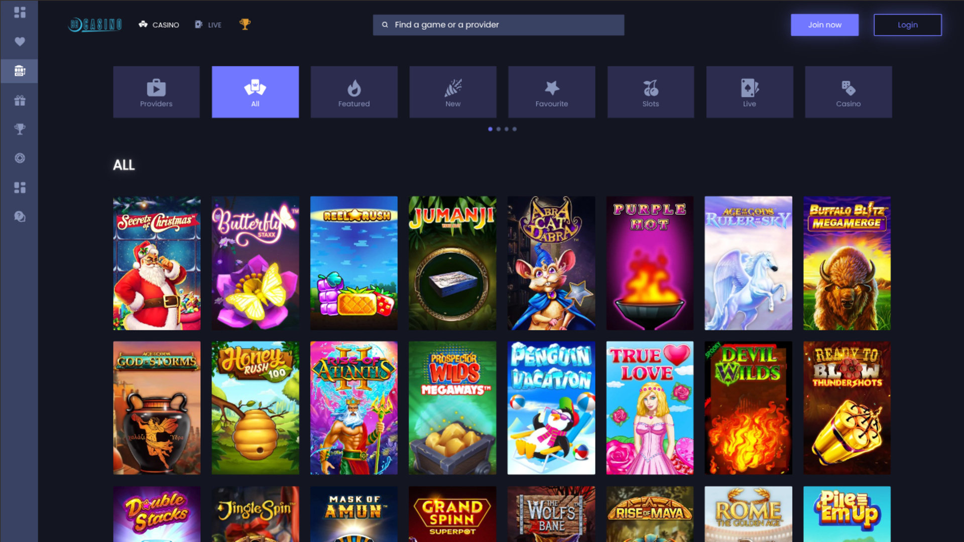 BB Casino Desktop-Spiele