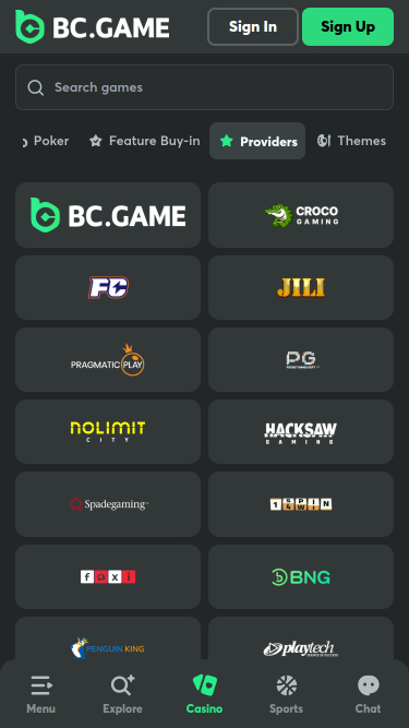 Développeurs de jeux mobiles de casino BC.Game