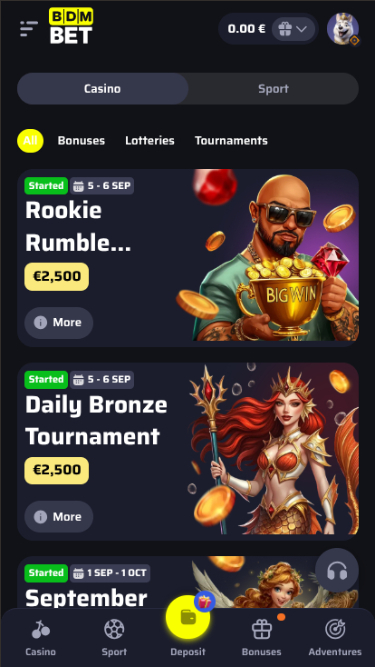 Promozioni mobile di BdmBet Casino