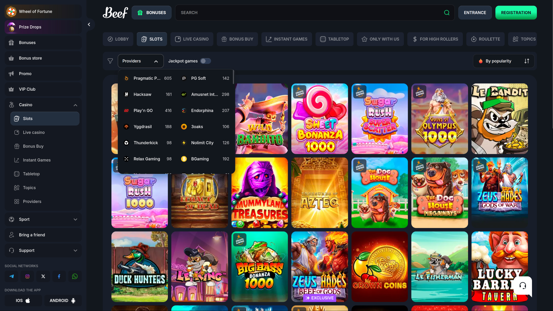 Разработчики игр для казино Beef Casino (настольная версия)