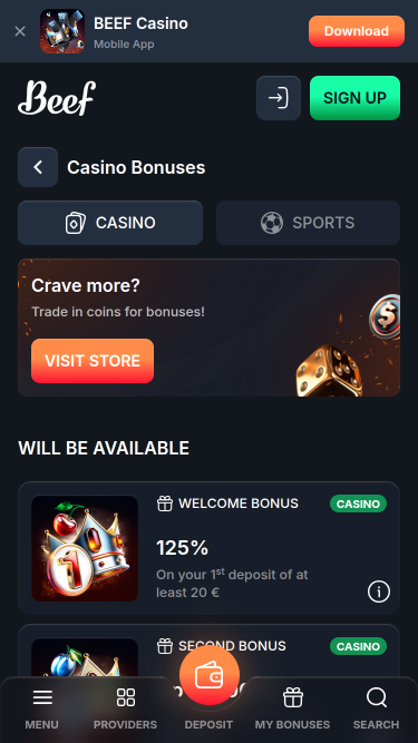 Promozioni Beef Casino Mobile