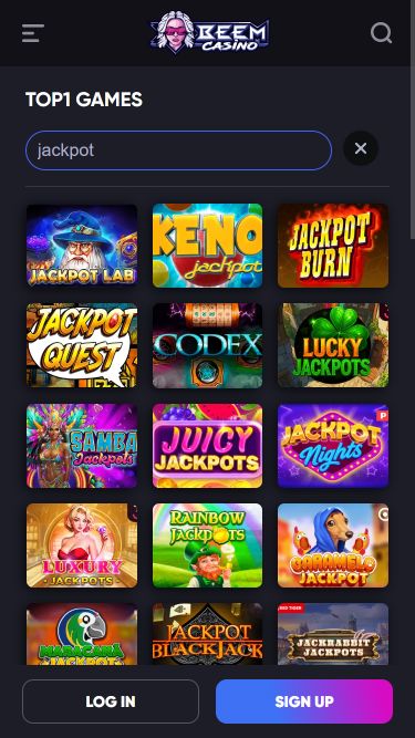 Beem Casino Mobile Jackpot