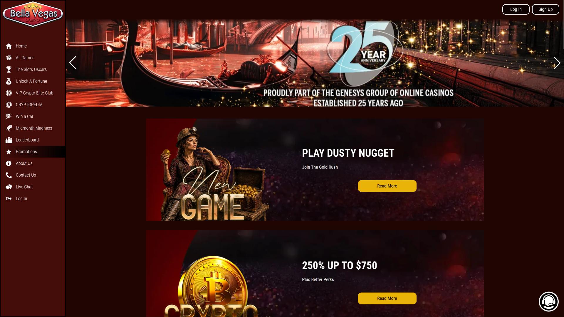 Акции Bella Vegas Casino для компьютера