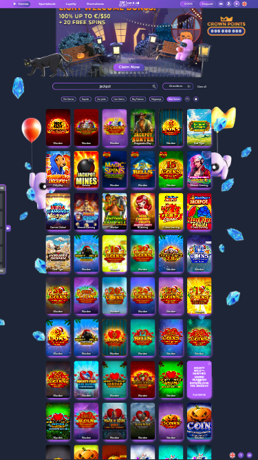 Jackpot mobile de Bet It All Casino