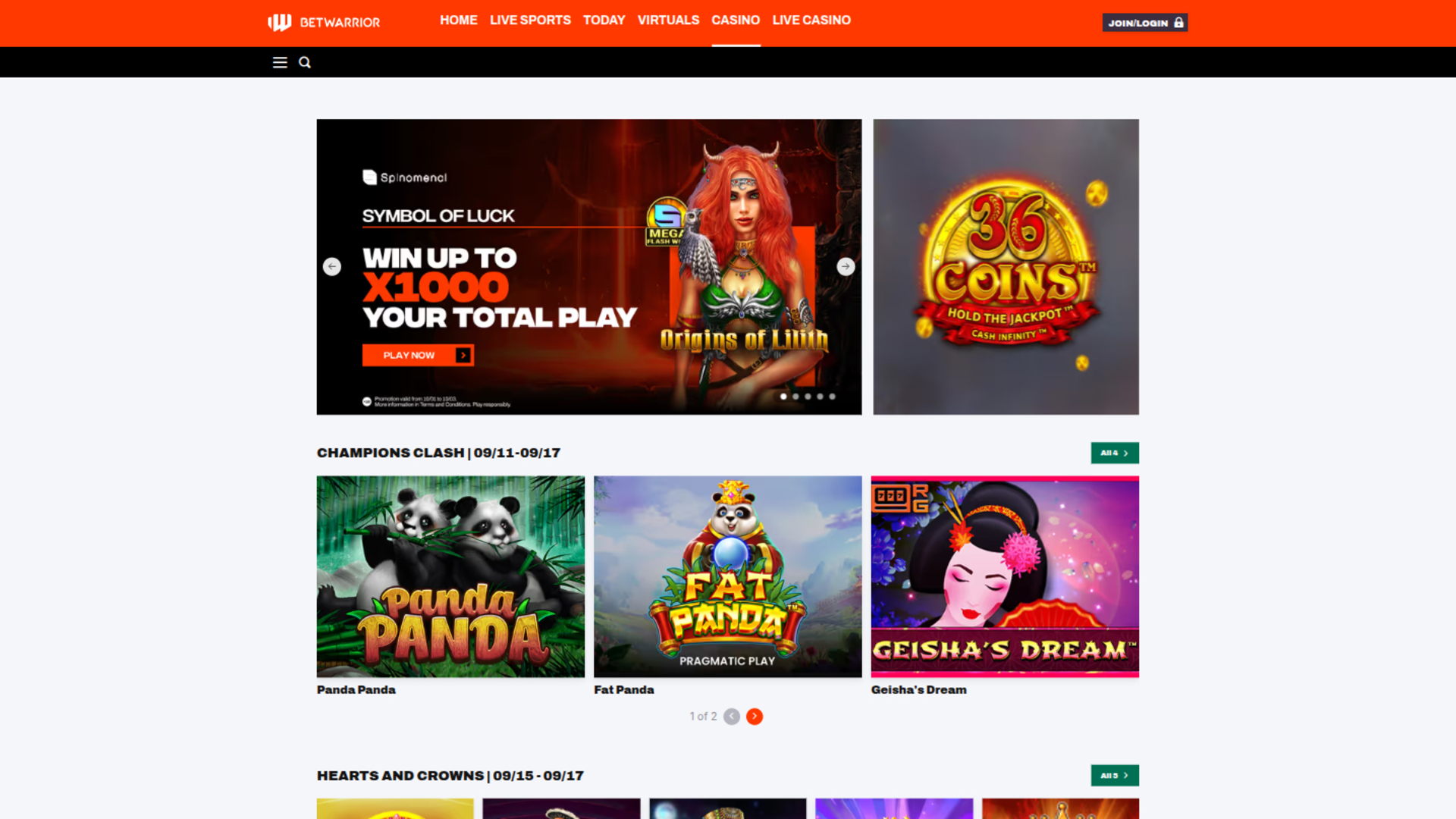 Jeux de Bet Warrior sur ordinateur