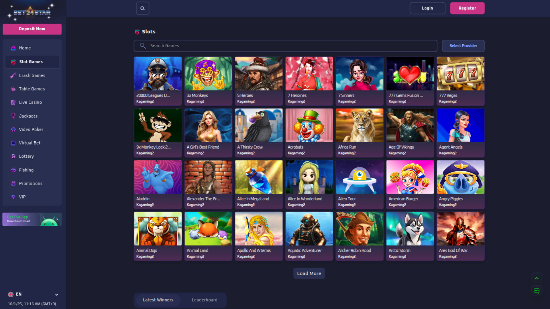 Giochi desktop di Bet24Star Casino