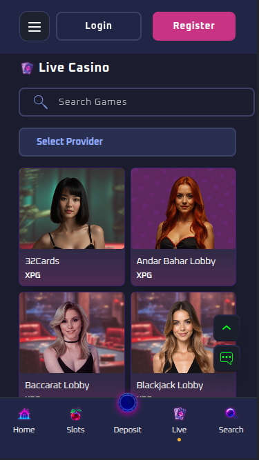 Casinò con croupier dal vivo mobile di Bet24Star Casino