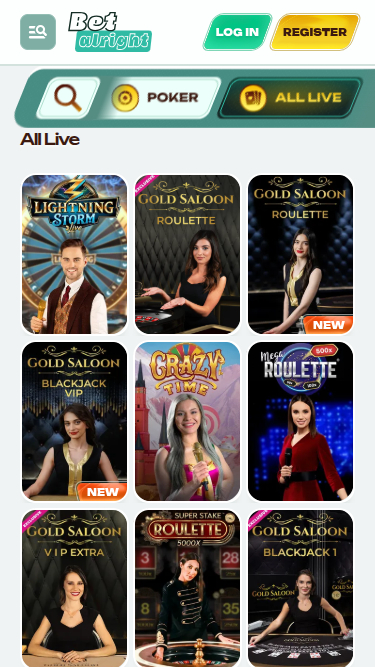 Betalright Casino mobile Live-Dealer