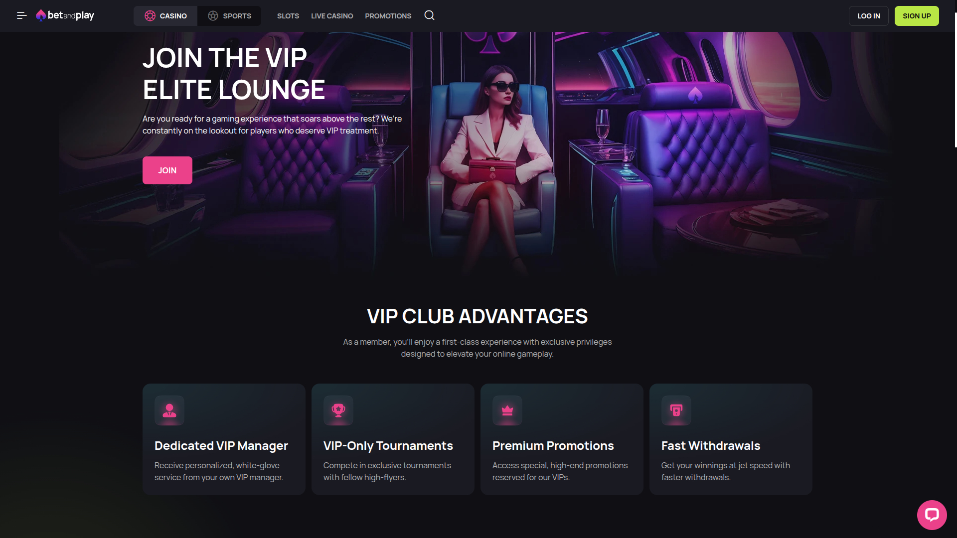 VIP-программа для компьютеров Betandplay Casino