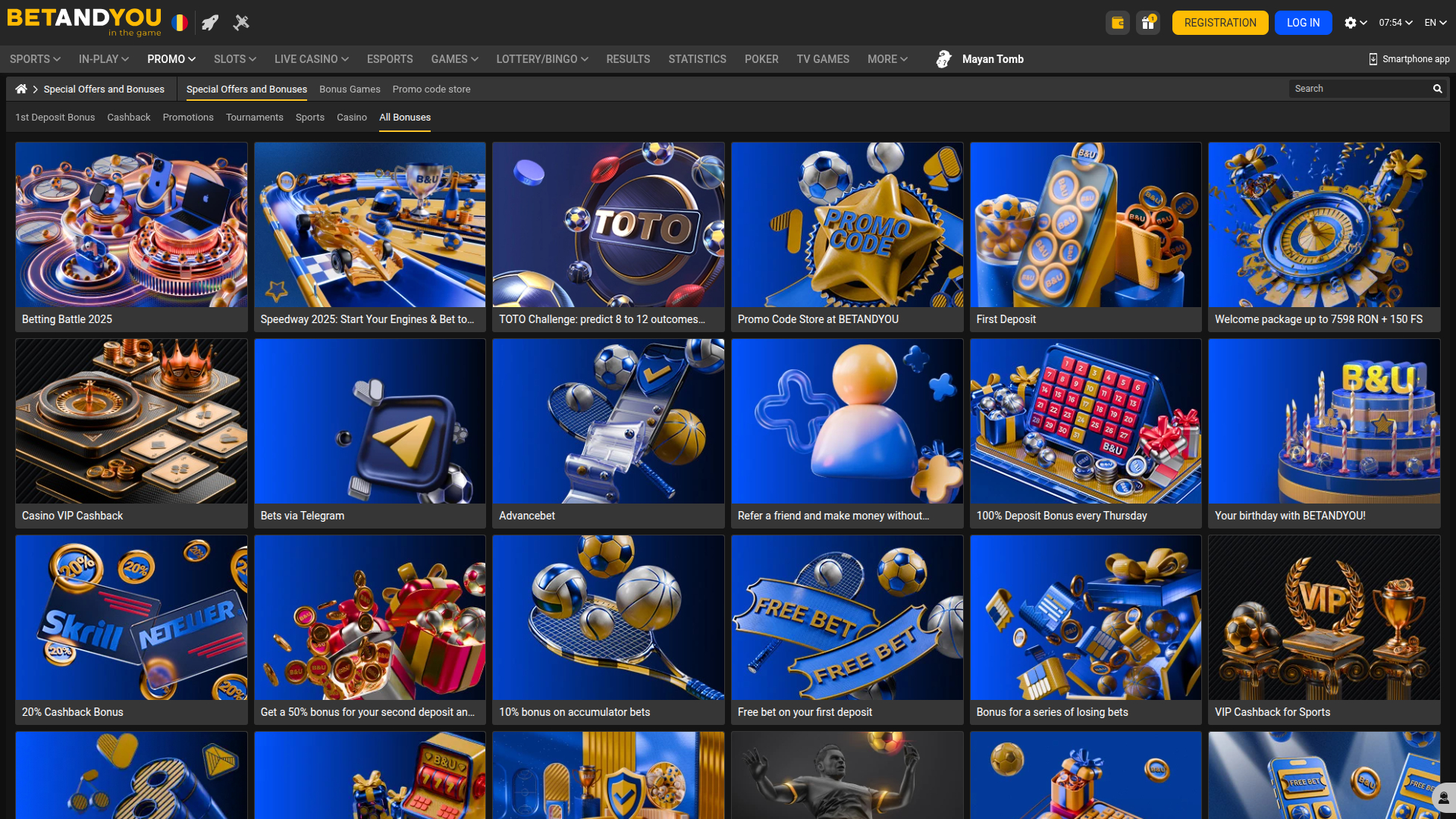 Акции Betandyou Casino для компьютера