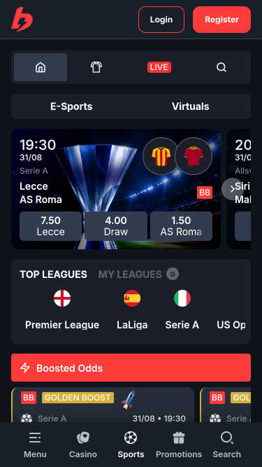 BetBay Casino Mobile Sport