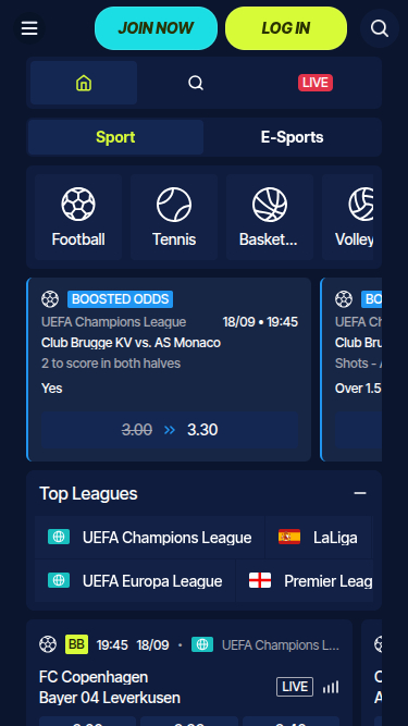 Sports mobiles de BetBeast