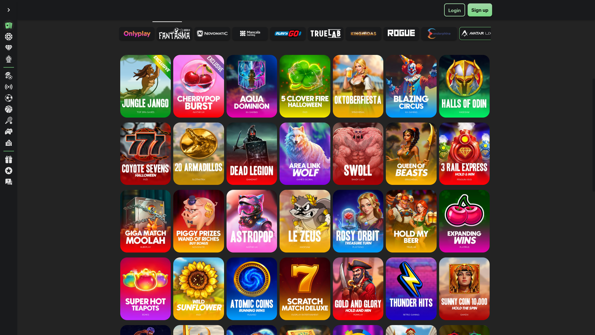 BetBlast Casino Desktop Games