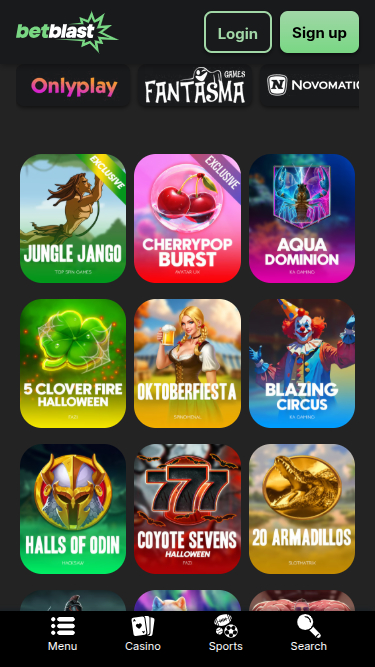 BetBlast Casino Mobile Games