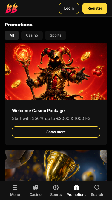 Promozioni per dispositivi mobili del casinò BetBluff