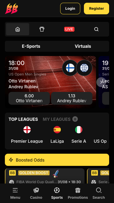 BetBluff Casino Mobile Sport
