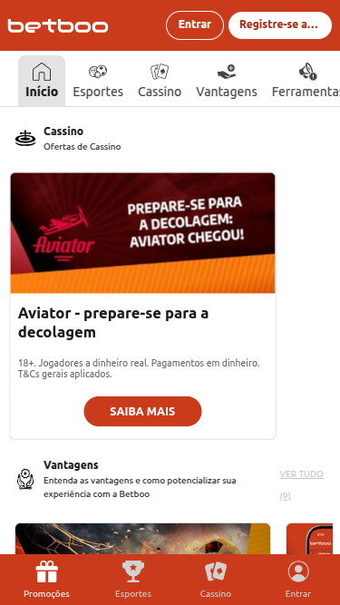 Promozioni mobile di Betboo Casino