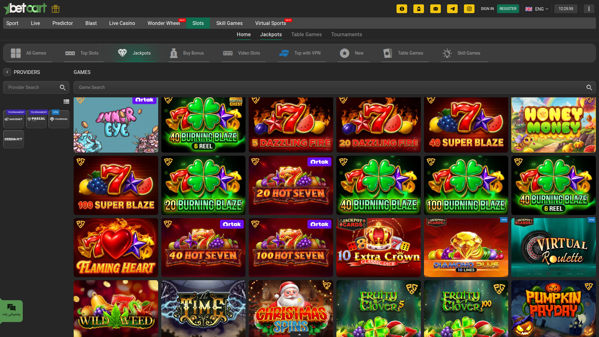 Betcart Casino skrivbordsjackpott