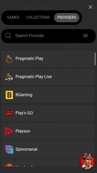 Desarrolladores de juegos móviles de Betchan Casino