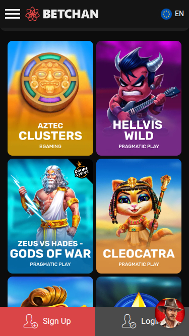 Juegos móviles de Betchan Casino