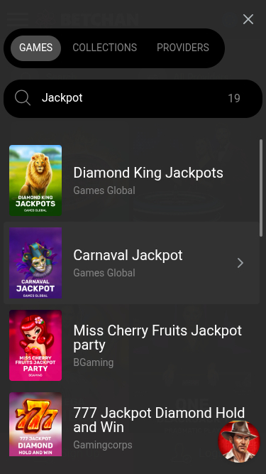 Bote móvil de Betchan Casino