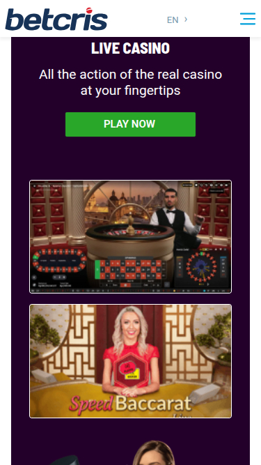 Мобильный Live-дилер Betcris