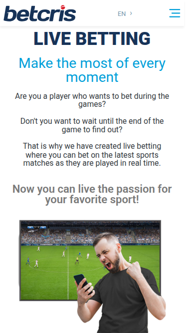 Мобильные ставки на спорт Betcris