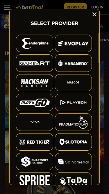 Développeurs de jeux mobiles de BetFinal Casino