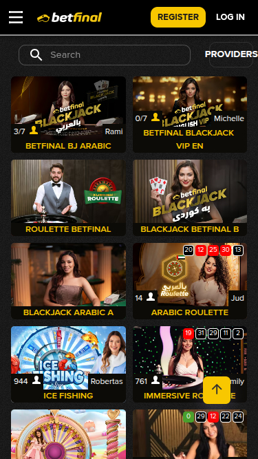 Croupier en direct mobile de BetFinal Casino