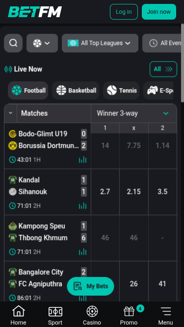 Betfm Casino Mobile Sports