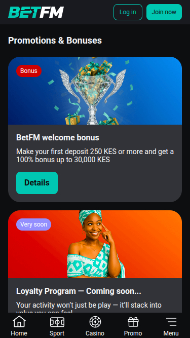 Promotions of Betfm Casino for Mobile