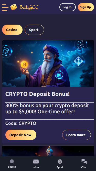Promozioni per dispositivi mobili del casinò BetGCC