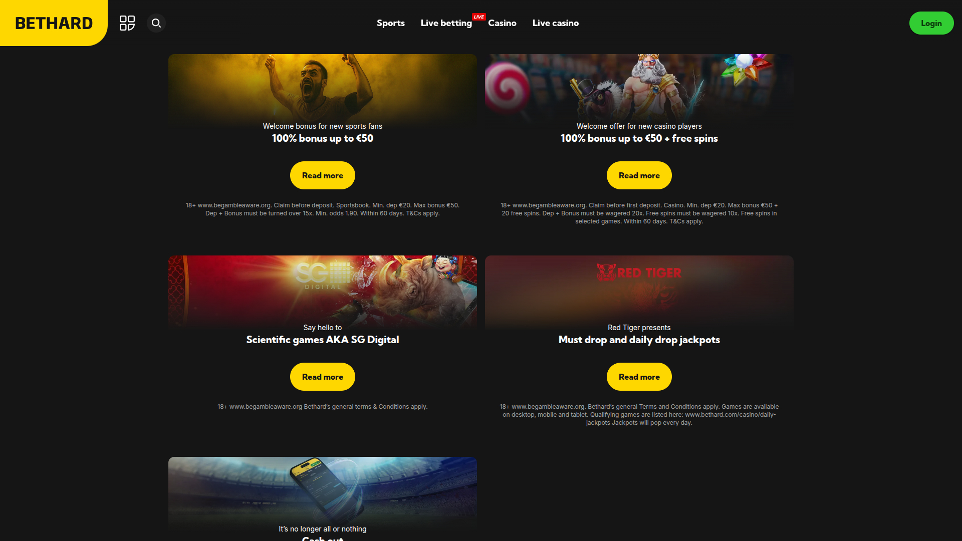 Promotions de bureau de BetHard Casino