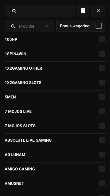 Sviluppatori di giochi per dispositivi mobili di BetHub Casino